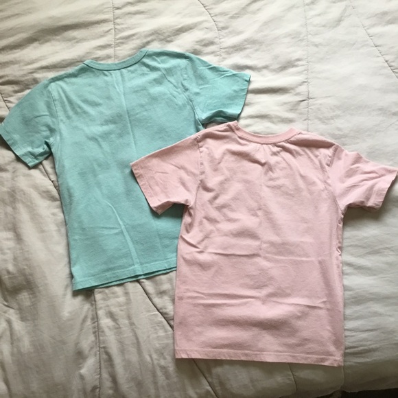 Children’s Place T-shirt Set of Two Size S/P 5/6 Pink Blue Good Vibes Epic - Picture 2 of 7